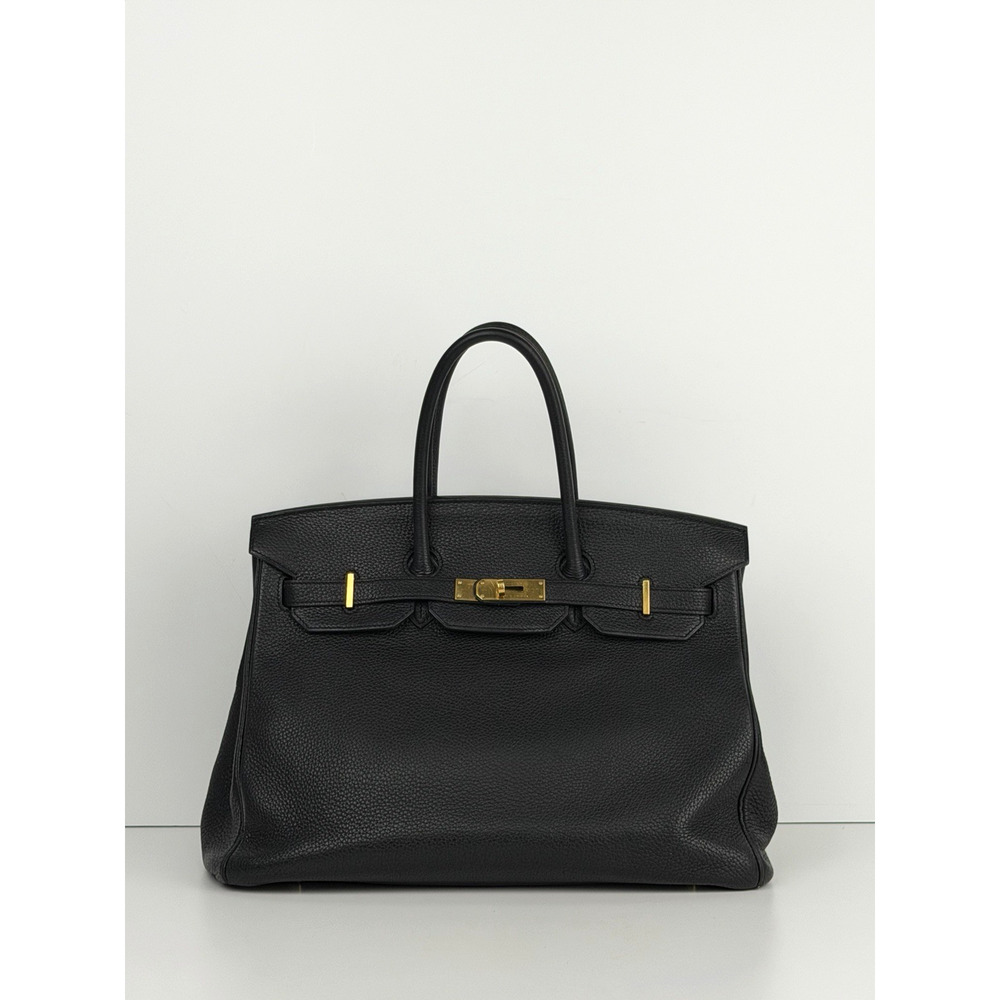 Hermes Bikrin 35 Togo Black Gold Hardware Stamp Letter Q □ (2013) B1 - Picture 3 of 16